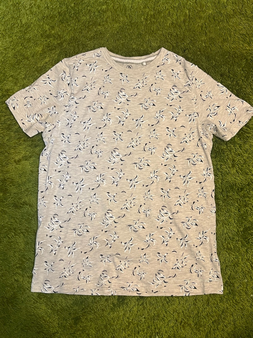 Light Gray Floral Print Tee